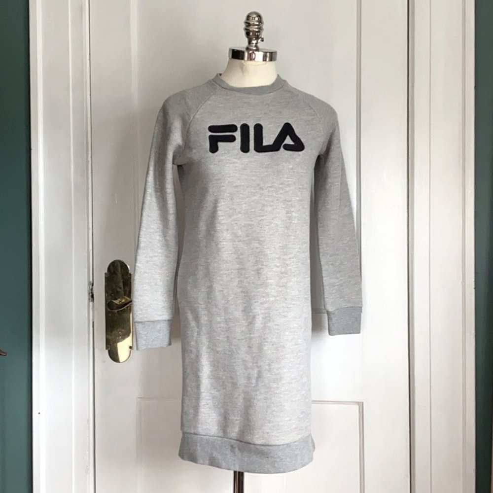 Fila Grey Logo Sweatshirt Dress